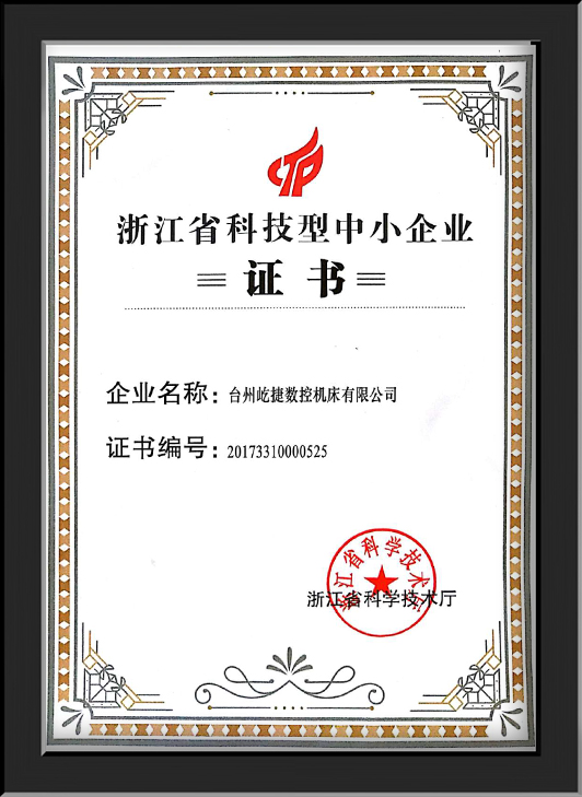 技术型中小企业证书